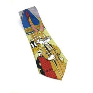 JT Beckett Mens Handmade Silk Neck Tie Vintage Bugs Bunny Daffy Duck